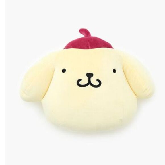 Pompompurin NWT Sanrio Kawaii Yellow Plush Pillow Flat Yellow Character Decor - Picture 1 of 5